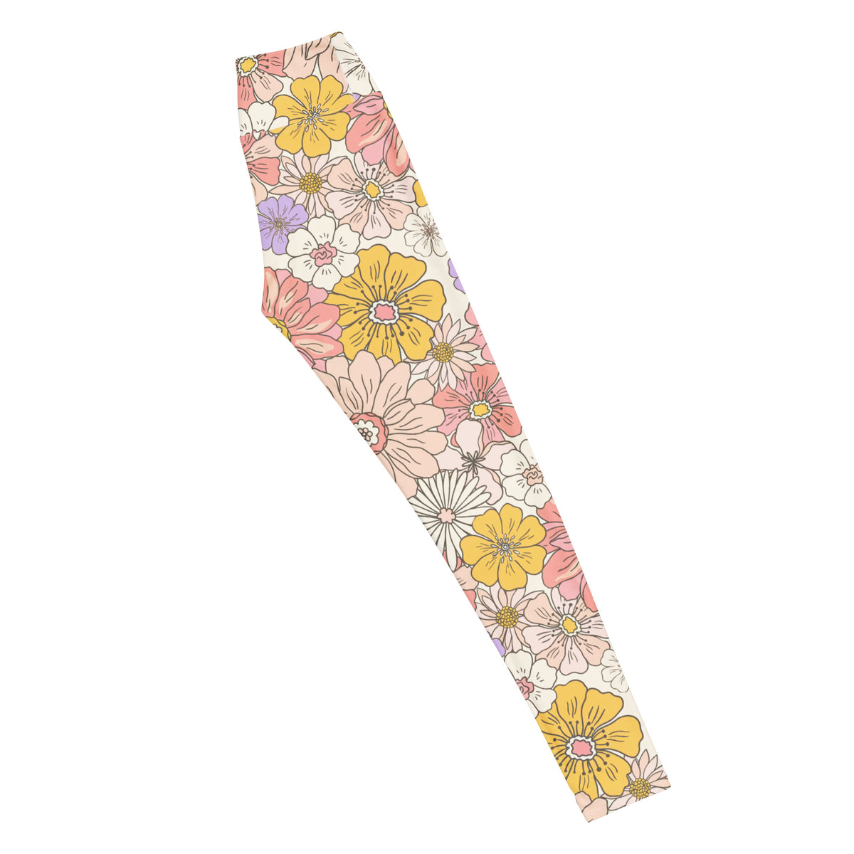 Women's Retro Floral Buttery Soft Yoga Leggings - Quick Drying, High Waisted Comfort