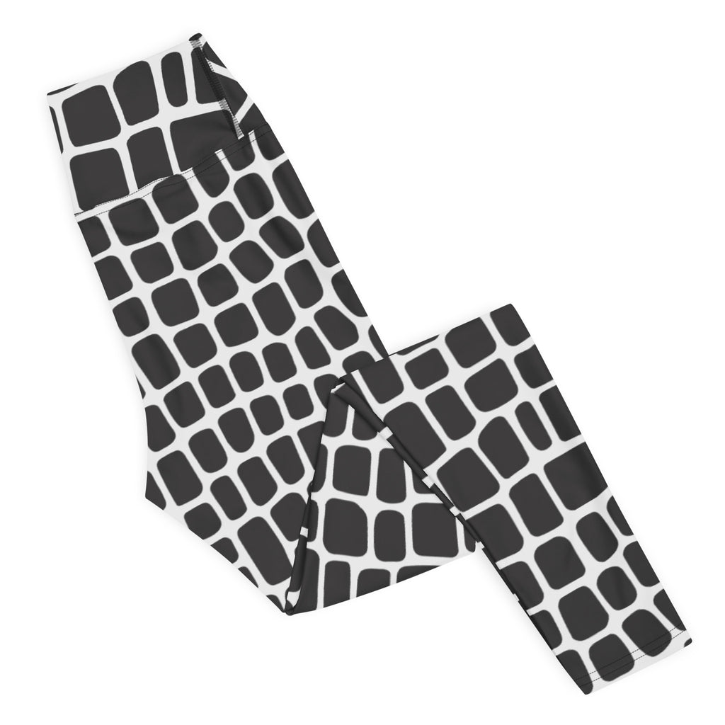 Women's Black Crocodile Buttery Soft Yoga Leggings - Quick Drying, High Waisted Comfort