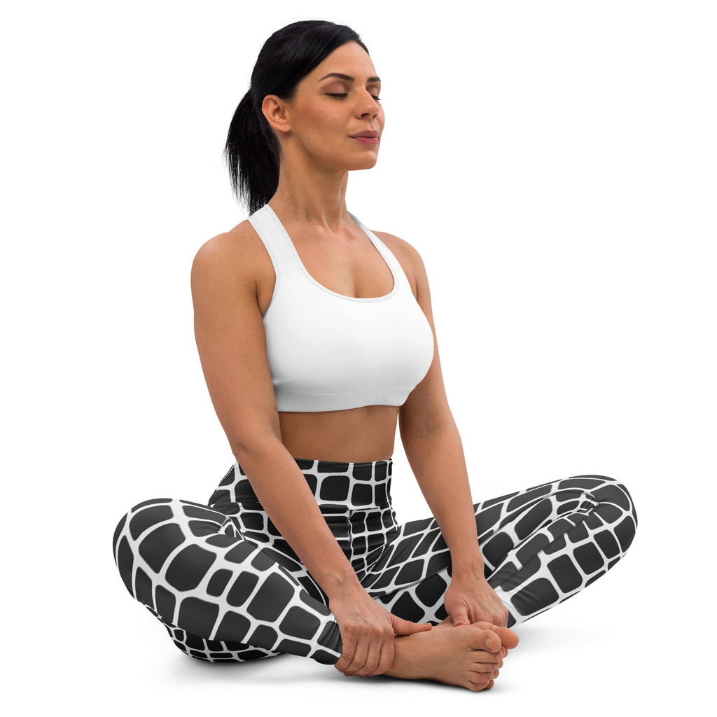 Women's Black Crocodile Buttery Soft Yoga Leggings - Quick Drying, High Waisted Comfort