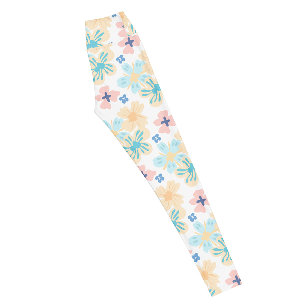 Women's Botanical Print Buttery Soft Yoga Leggings - Quick Drying, High Waisted Comfort
