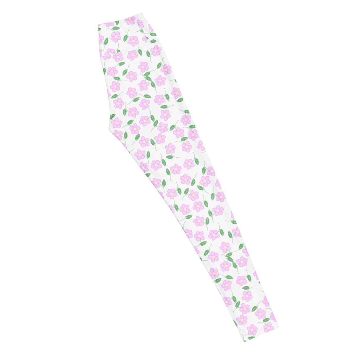 Women's Lavender Flowers Buttery Soft Yoga Leggings - Quick Drying, High Waisted Comfort