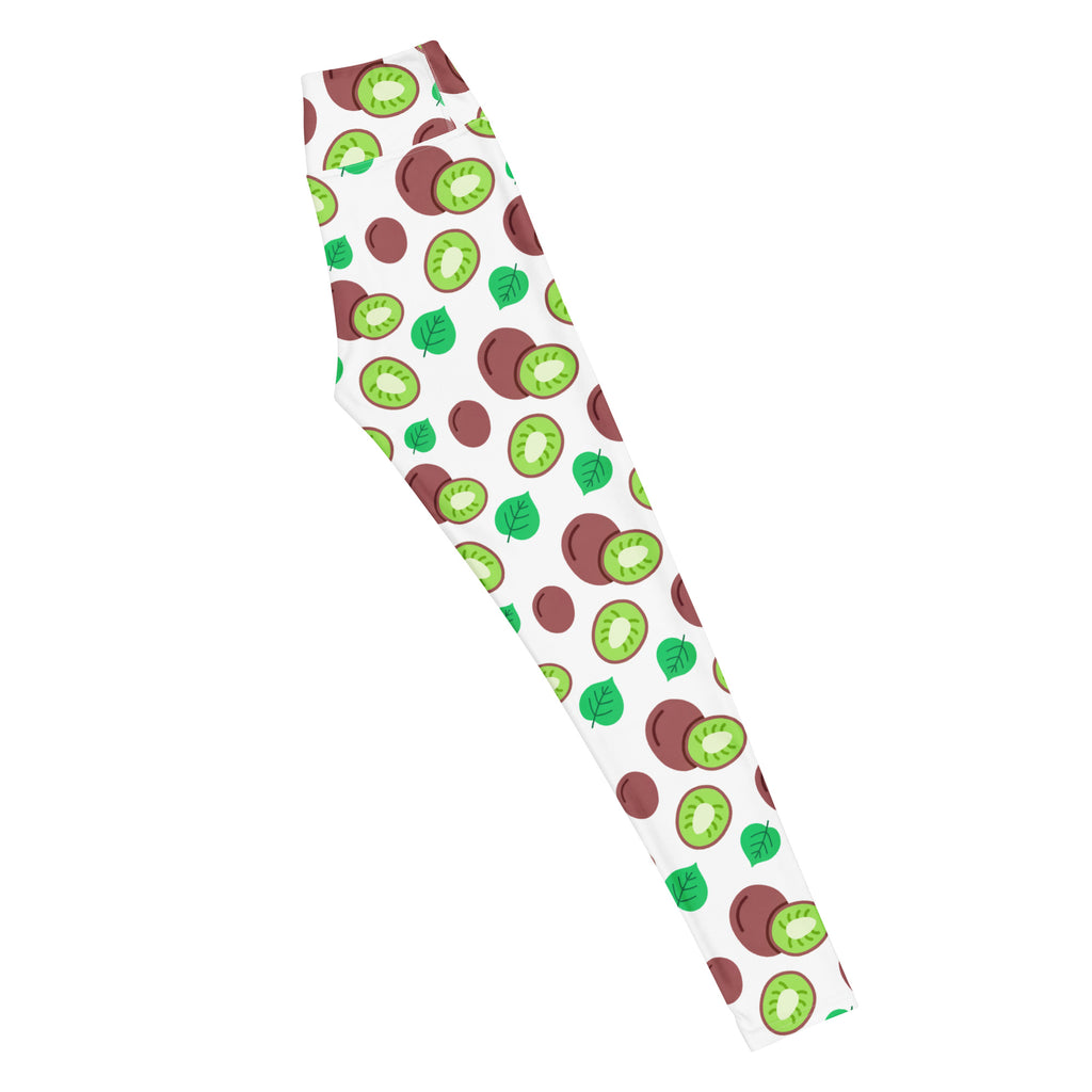 Women's Kiwi Fruit Buttery Soft Yoga Leggings - Quick Drying, High Waisted Comfort
