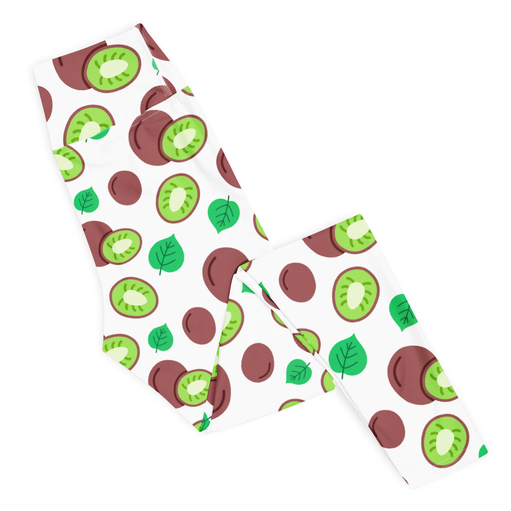 Women's Kiwi Fruit Buttery Soft Yoga Leggings - Quick Drying, High Waisted Comfort