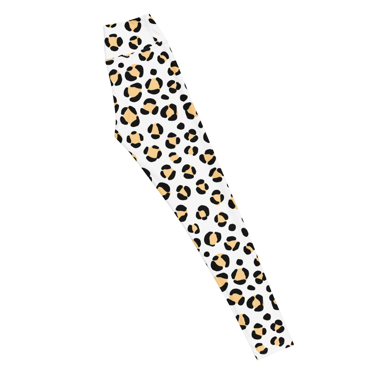 Women's Yellow Leopard Print Buttery Soft Yoga Leggings - Quick Drying, High Waisted Comfort