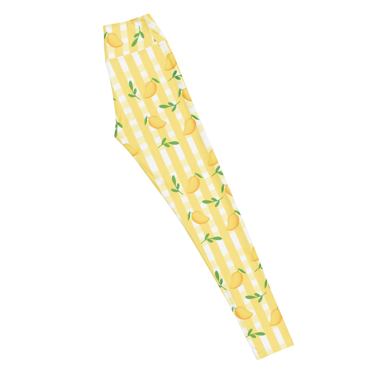 Women's Mango Gingham Buttery Soft Yoga Leggings - Quick Drying, High Waisted Comfort
