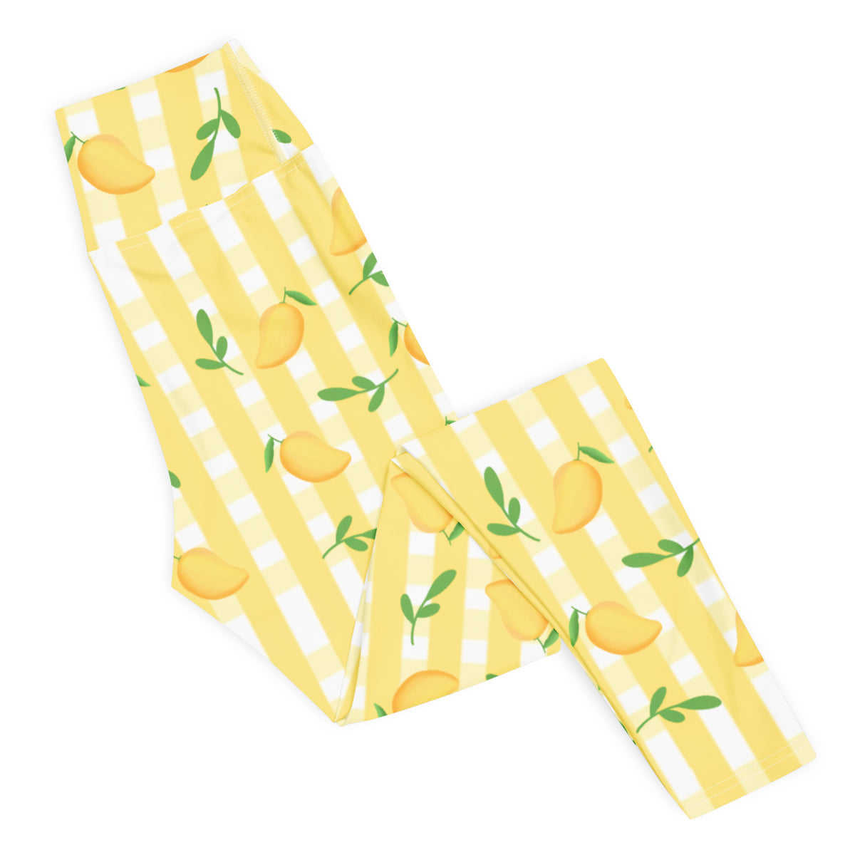 Women's Mango Gingham Buttery Soft Yoga Leggings - Quick Drying, High Waisted Comfort