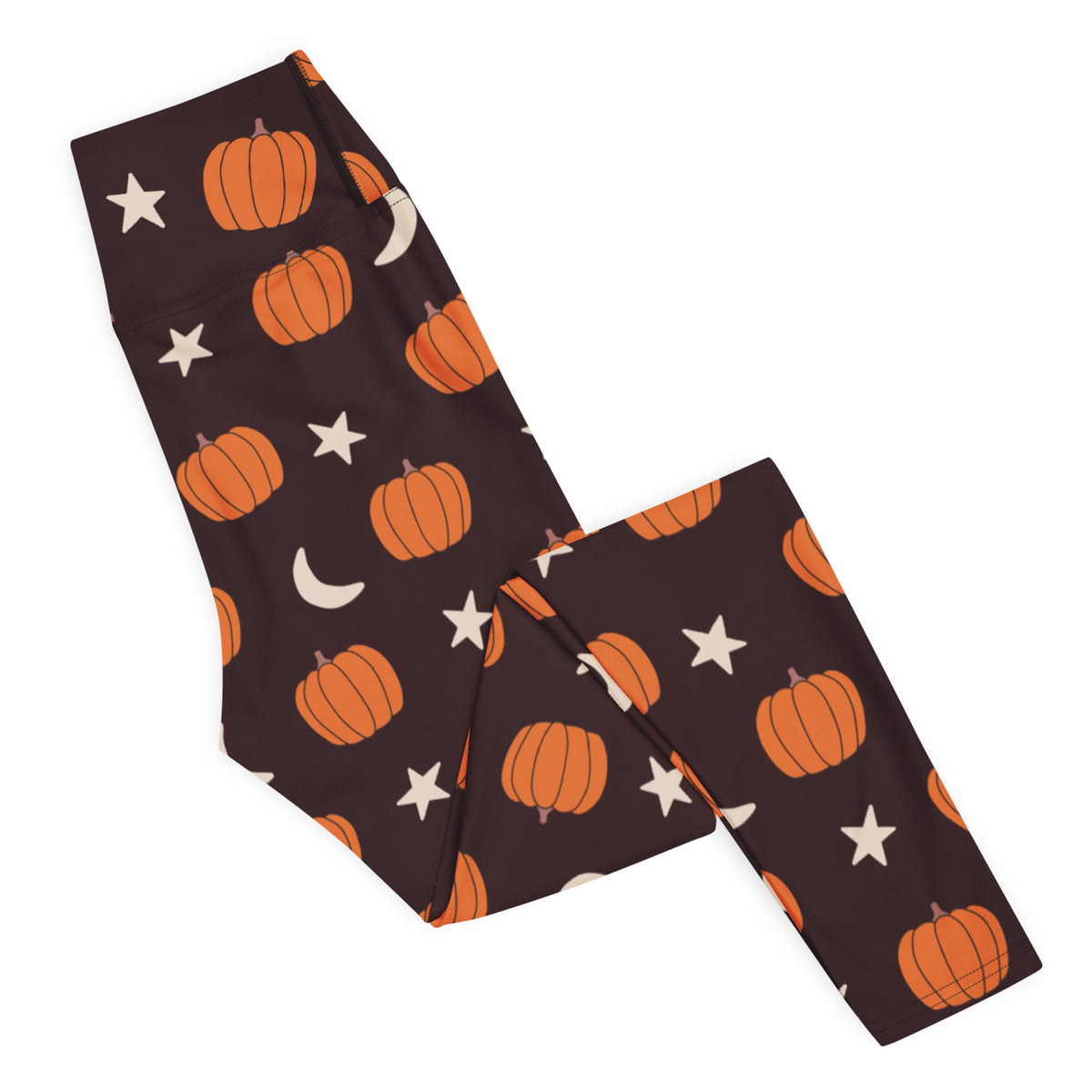 Women's Pumpkin Moon Halloween Buttery Soft Yoga Leggings - Quick Drying, High Waisted Comfort