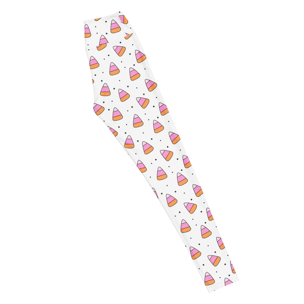 Women's Pink Candy Corn Buttery Soft Yoga Leggings - Quick Drying, High Waisted Comfort