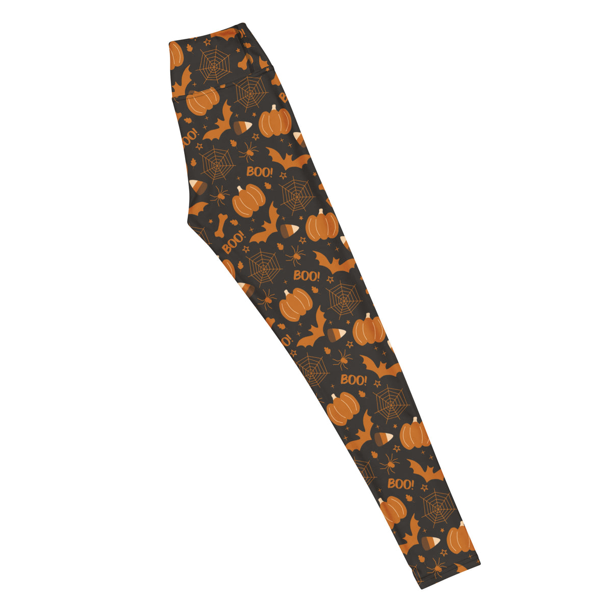 Women's Dark Orange Halloween Buttery Soft Yoga Leggings - Quick Drying, High Waisted Comfort