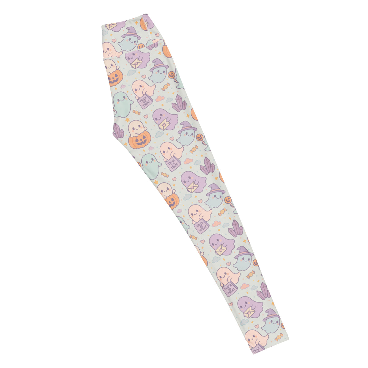 Women's Cute Ghost Halloween Buttery Soft Yoga Leggings - Quick Drying, High Waisted Comfort
