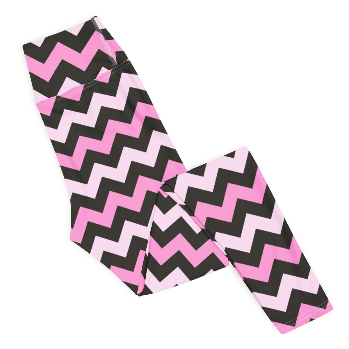 Women's Pink & Gray Chevron Halloween Buttery Soft Yoga Leggings - Quick Drying, High Waisted Comfort