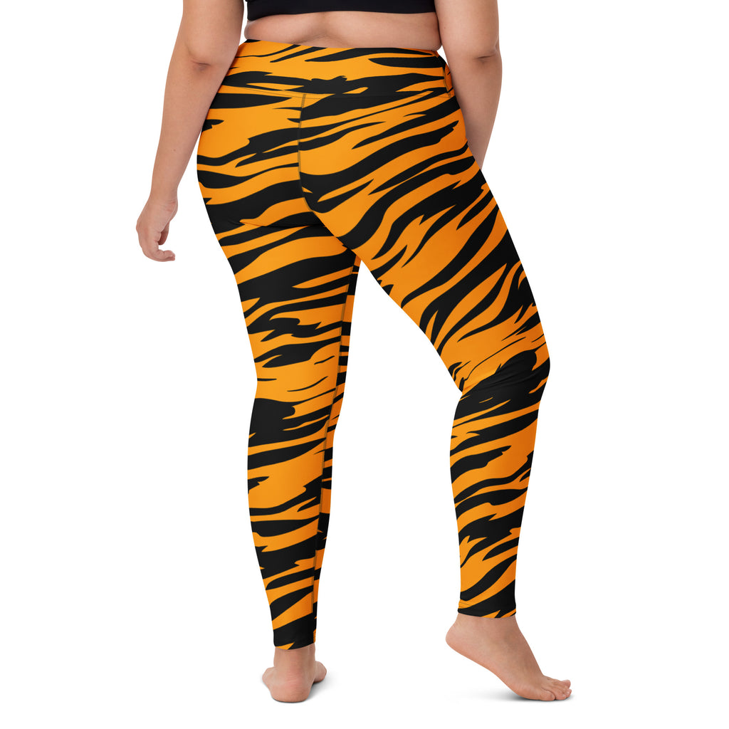 Women's Tiger Stripe Buttery Soft Yoga Leggings - Quick Drying, High Waisted Comfort