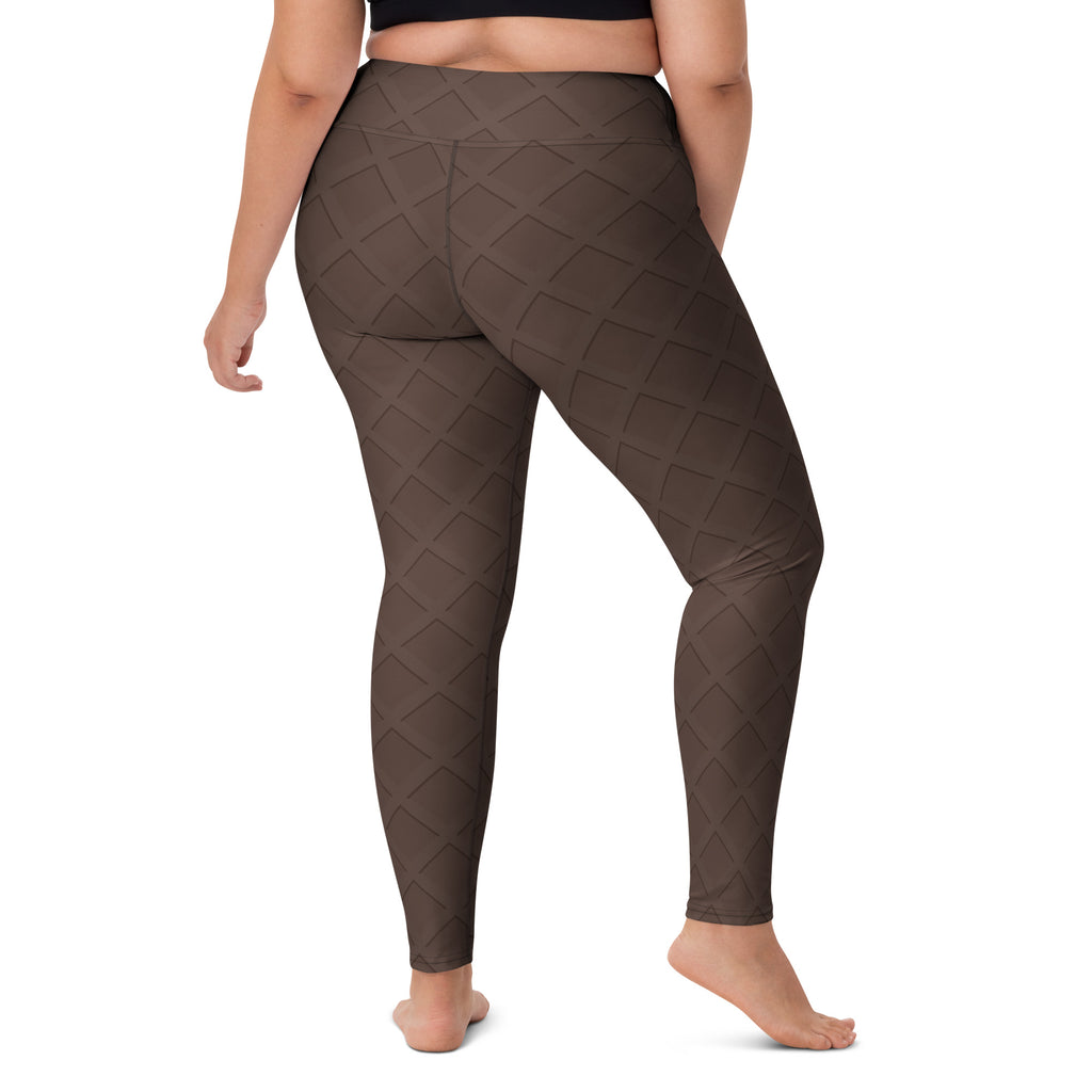 Women's Chocolate Waffle Cone Buttery Soft Yoga Leggings - Quick Drying, High Waisted Comfort