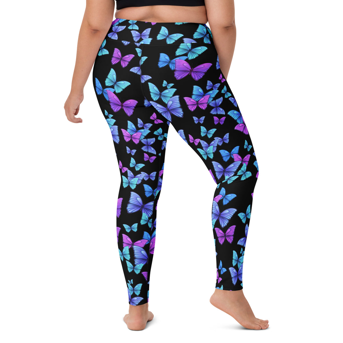 Women's Vibrant Butterfly Yoga Leggings - Quick Drying, High Waisted Buttery Soft Comfort