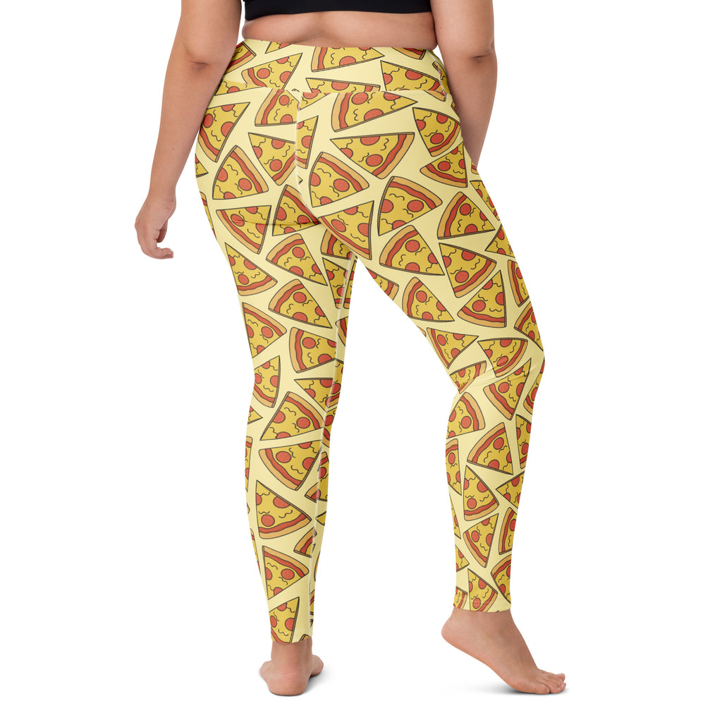 Women's Pizza Buttery Soft Yoga Leggings - Quick Drying, High Waisted Comfort