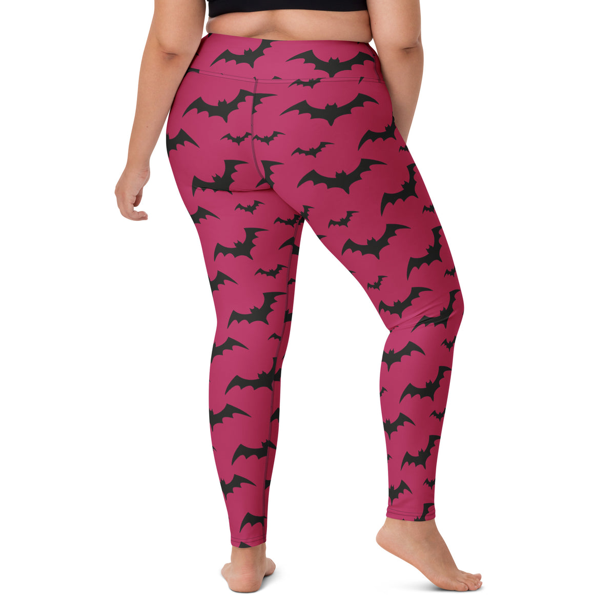 Women's Dark Pink Buttery Soft Yoga Leggings - Quick Drying, High Waisted Comfort