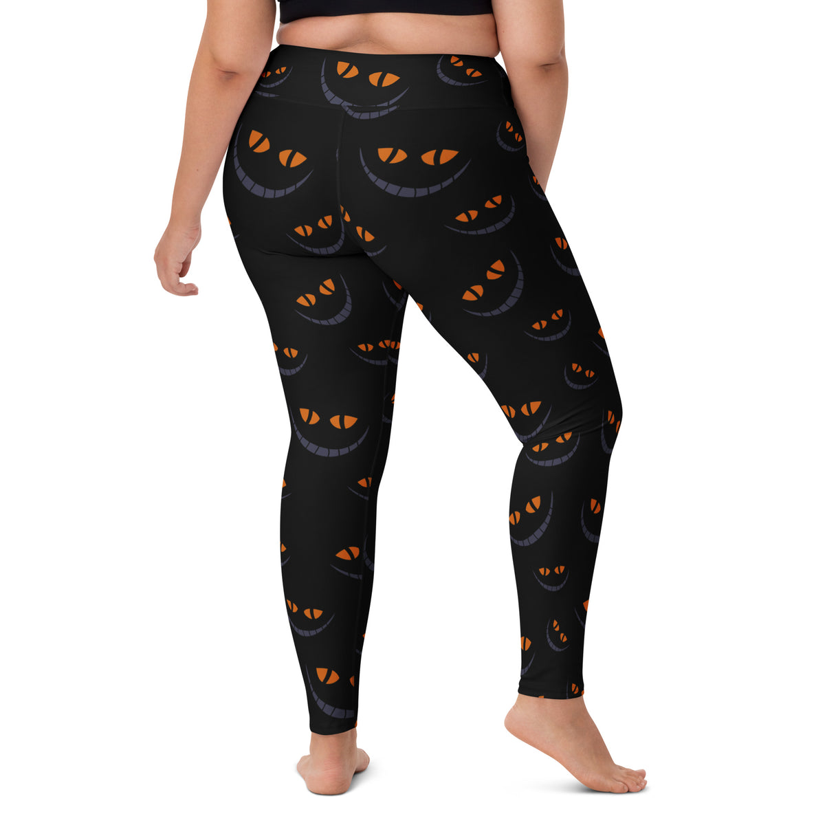 Women's Spooky Black Cat Buttery Soft Yoga Leggings - Quick Drying, High Waisted Comfort