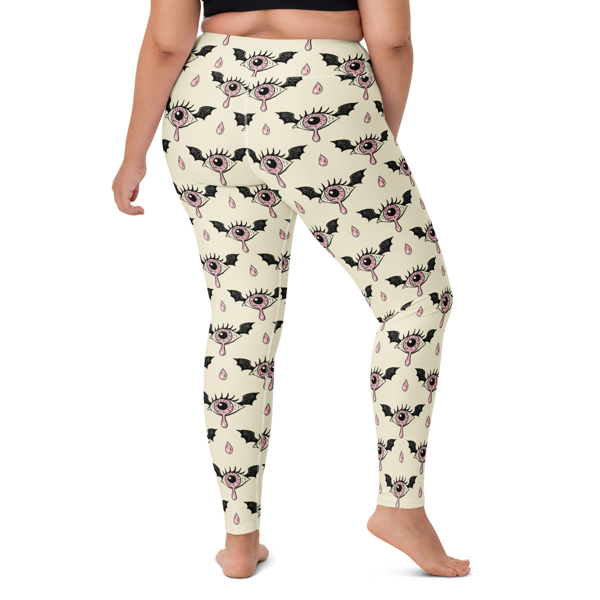 Women's Creepy Eye Halloween Buttery Soft Yoga Leggings - Quick Drying, High Waisted Comfort