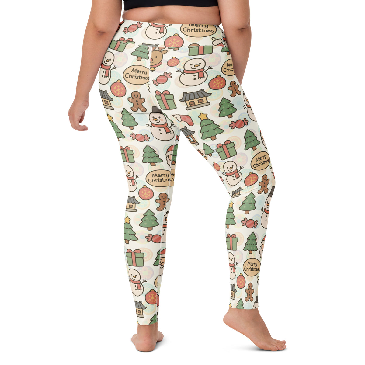 Women's Merry Christmas Buttery Soft Yoga Leggings - Quick Drying, High Waisted Comfort