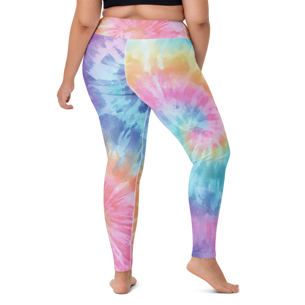 Women's Colorful Pastel Tie Dye Buttery Soft Yoga Leggings - Quick Drying, High Waisted Comfort