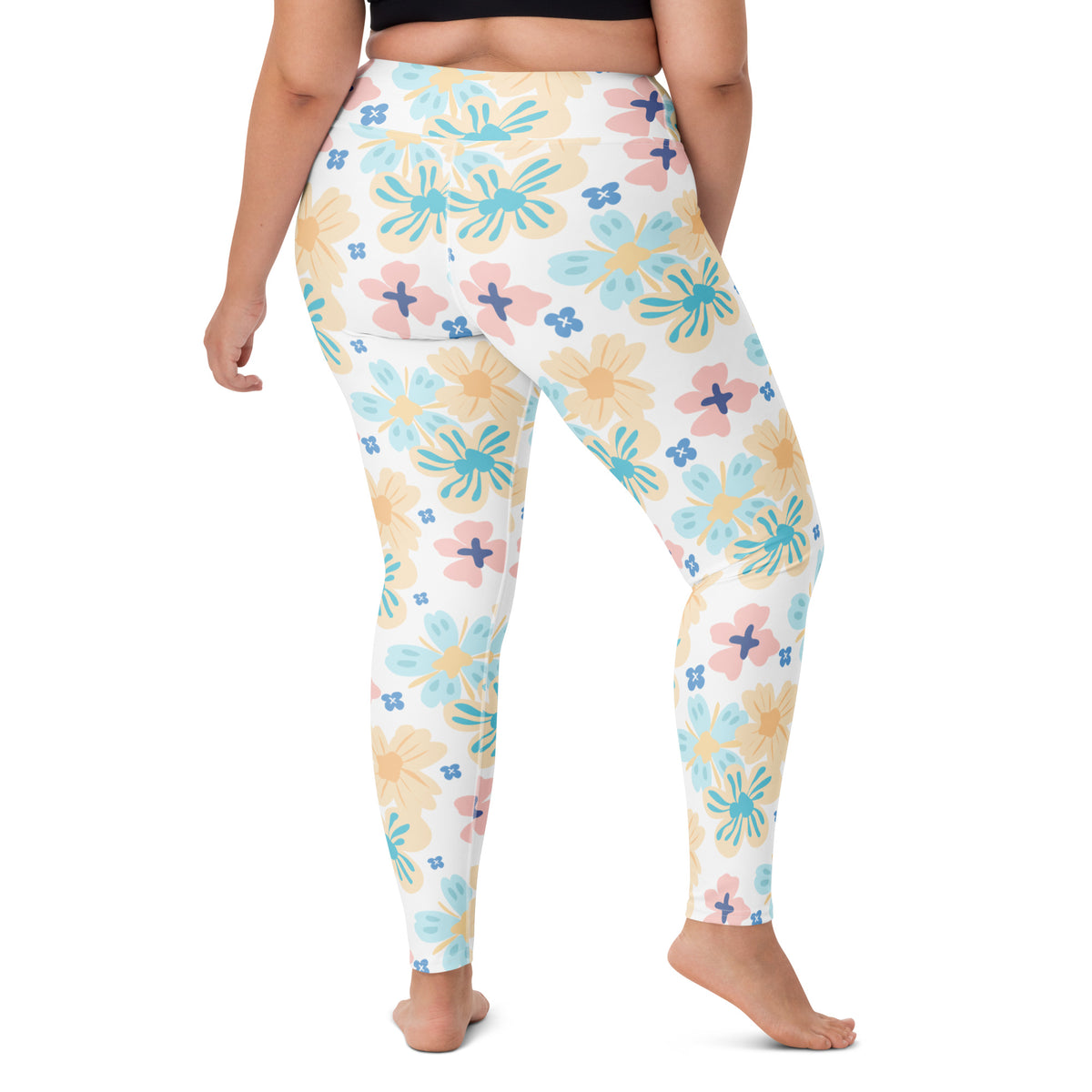 Women's Botanical Print Buttery Soft Yoga Leggings - Quick Drying, High Waisted Comfort