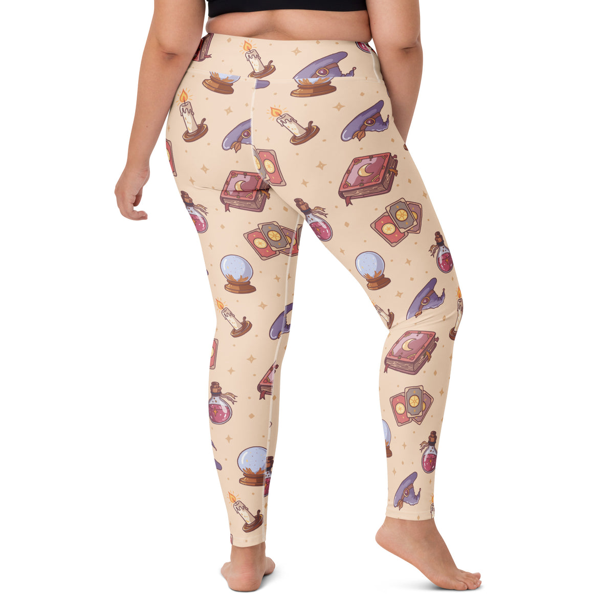 Women's Witchy Halloween Buttery Soft Yoga Leggings - Quick Drying, High Waisted Comfort