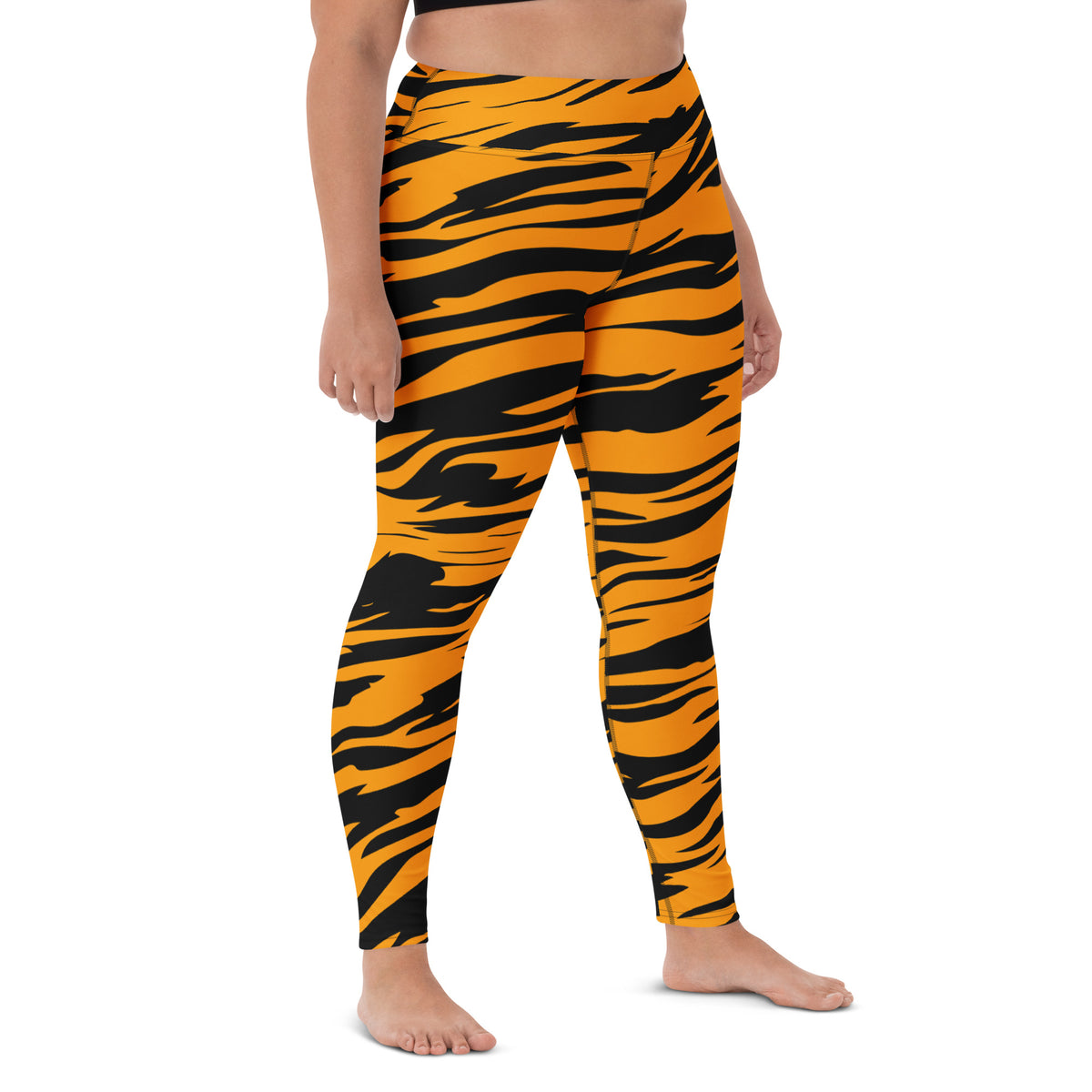 Women's Tiger Stripe Buttery Soft Yoga Leggings - Quick Drying, High Waisted Comfort