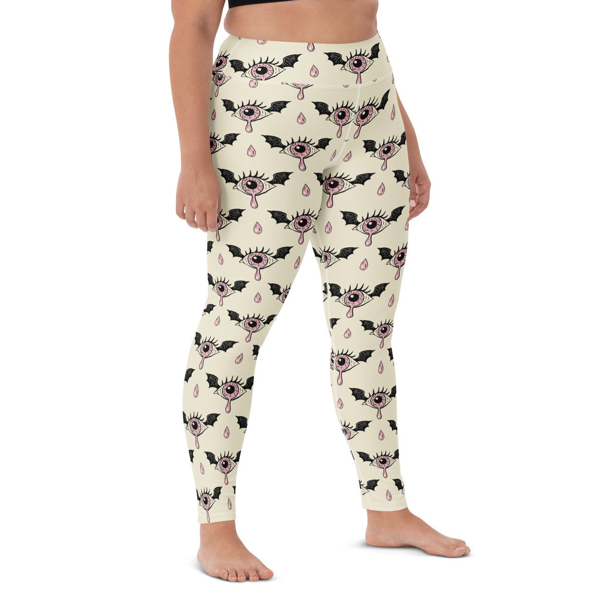 Women's Creepy Eye Halloween Buttery Soft Yoga Leggings - Quick Drying, High Waisted Comfort
