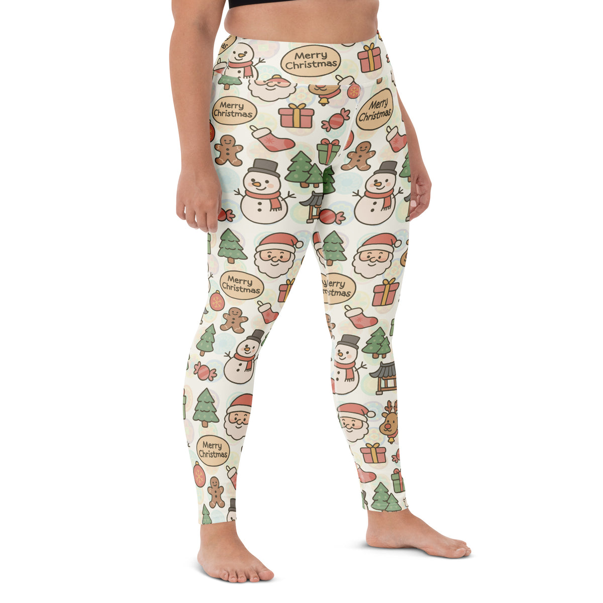 Women's Merry Christmas Buttery Soft Yoga Leggings - Quick Drying, High Waisted Comfort