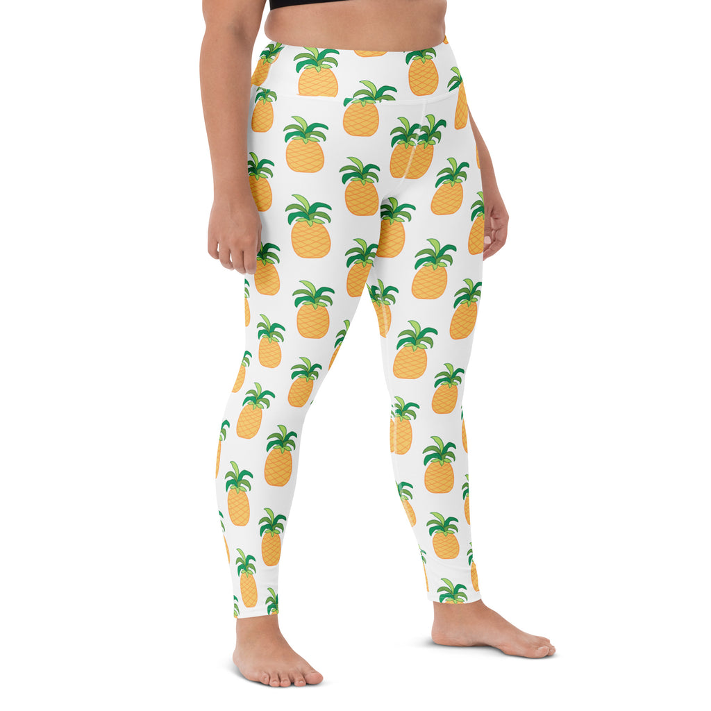 Women's Pineapple Buttery Soft Yoga Leggings - Quick Drying, High Waisted Comfort