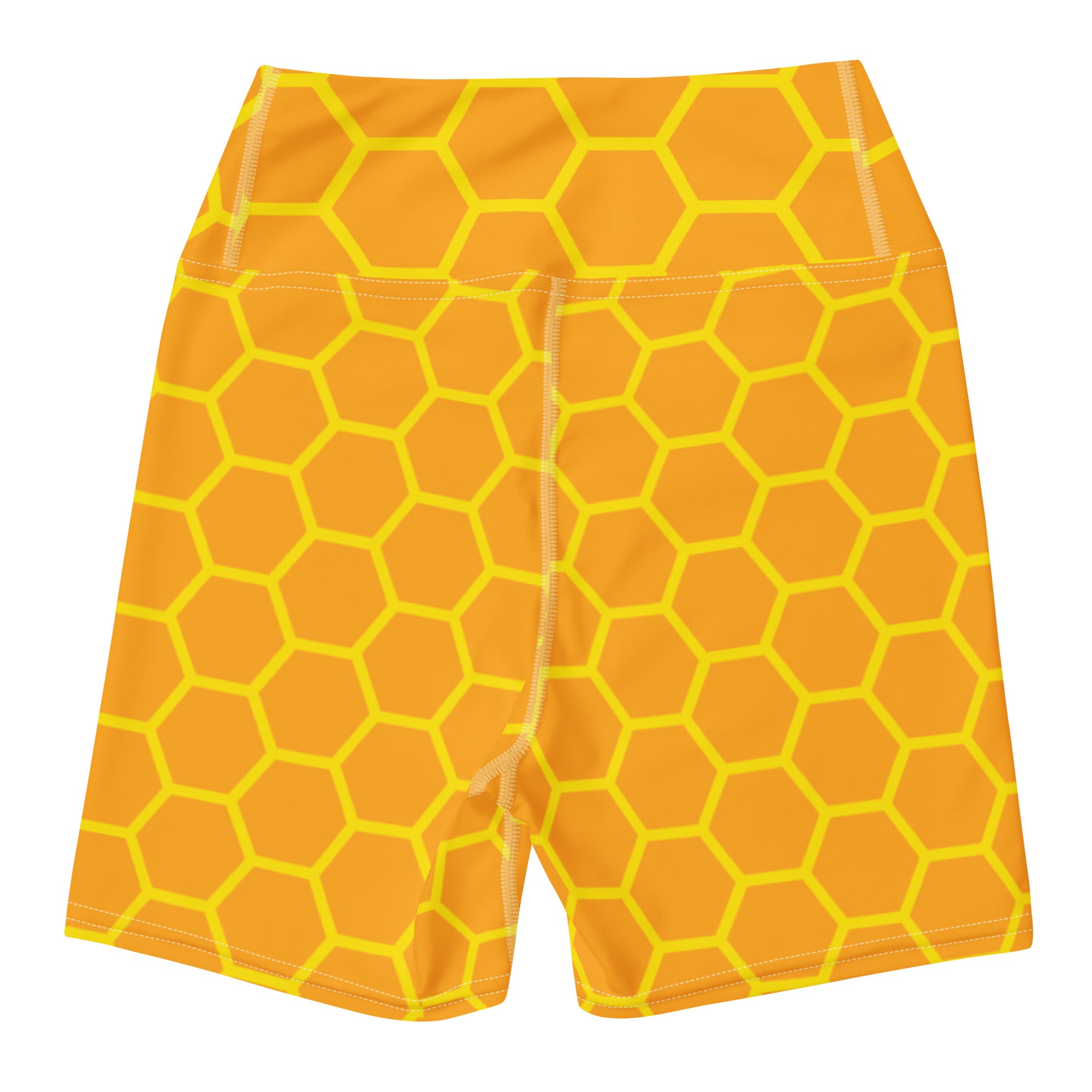Women’s Honeycomb Yoga Shorts – High Waisted Buttery Soft Active Pants