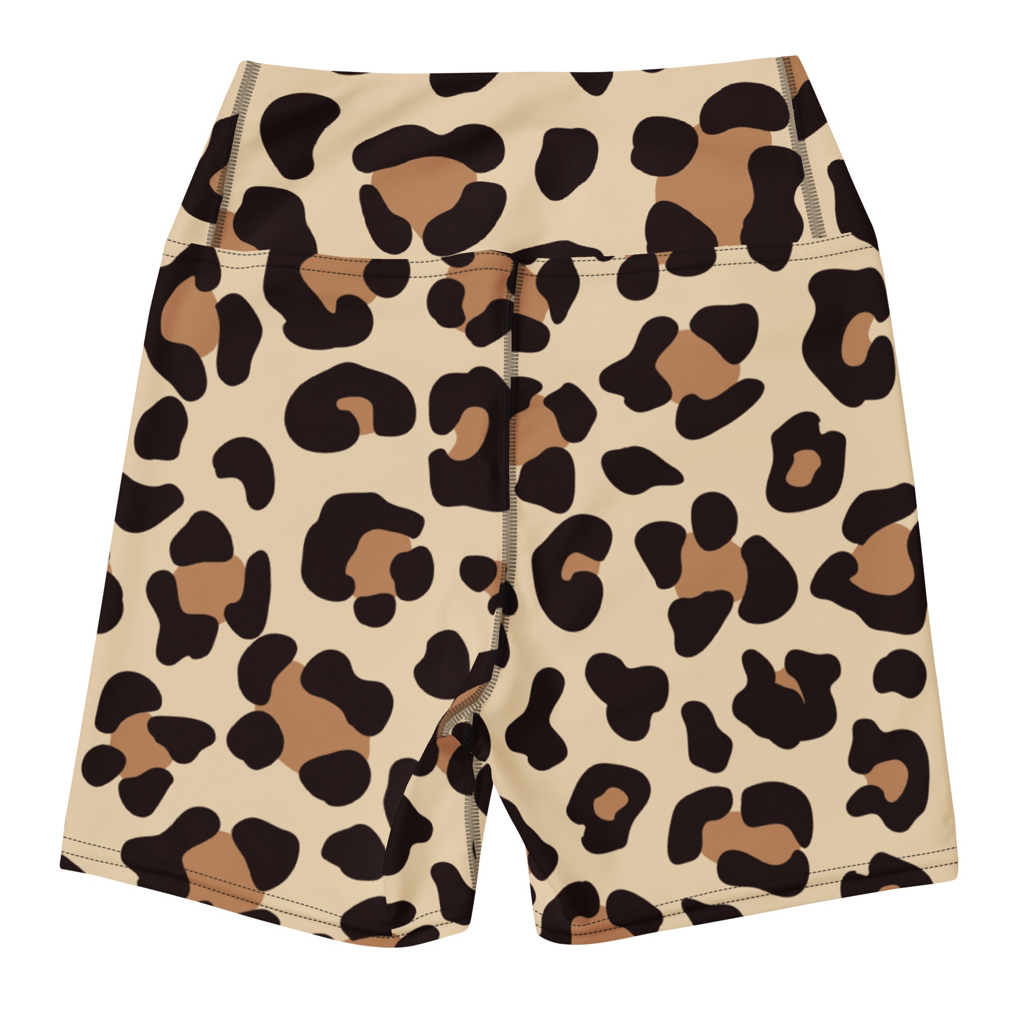 Women’s Leopard Print Yoga Shorts – High Waisted Buttery Soft Active Pants