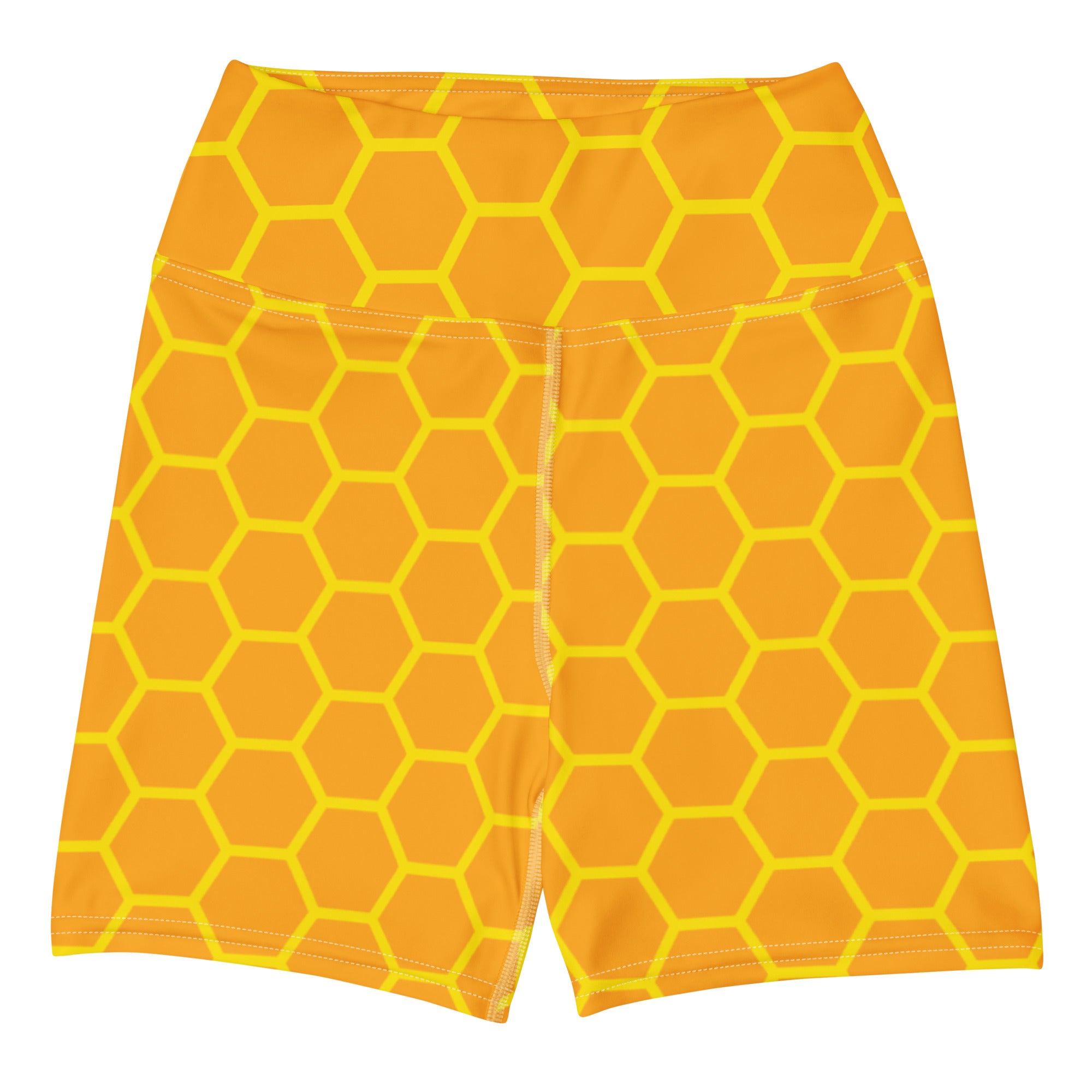 Women’s Honeycomb Yoga Shorts – High Waisted Buttery Soft Active Pants