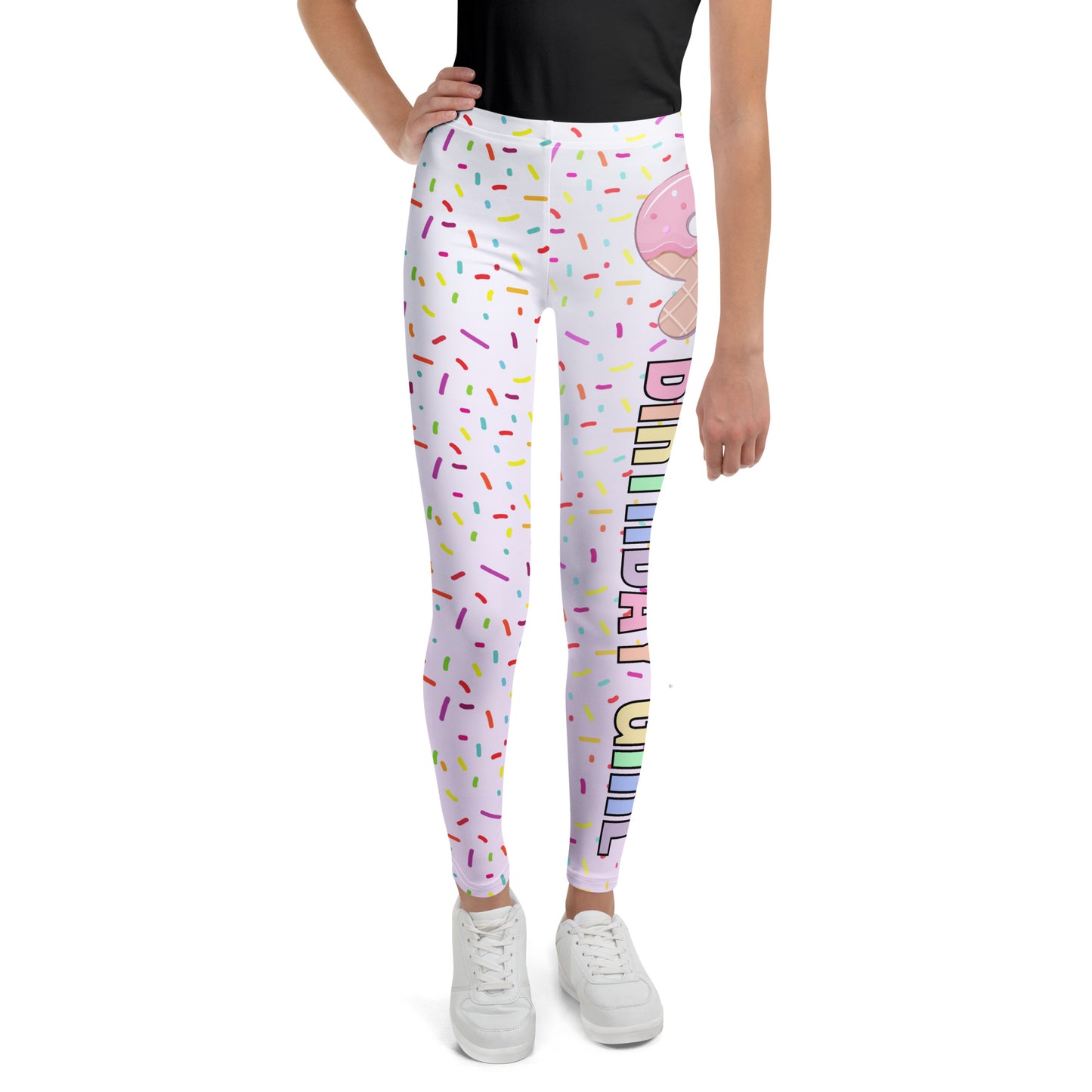 Custom Age Cookie Birthday Girl Sprinkles Buttery Soft Leggings