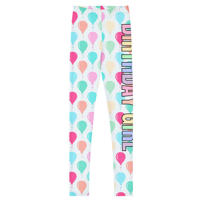 Girls 'Birthday Girl' Balloons Buttery Soft Leggings
