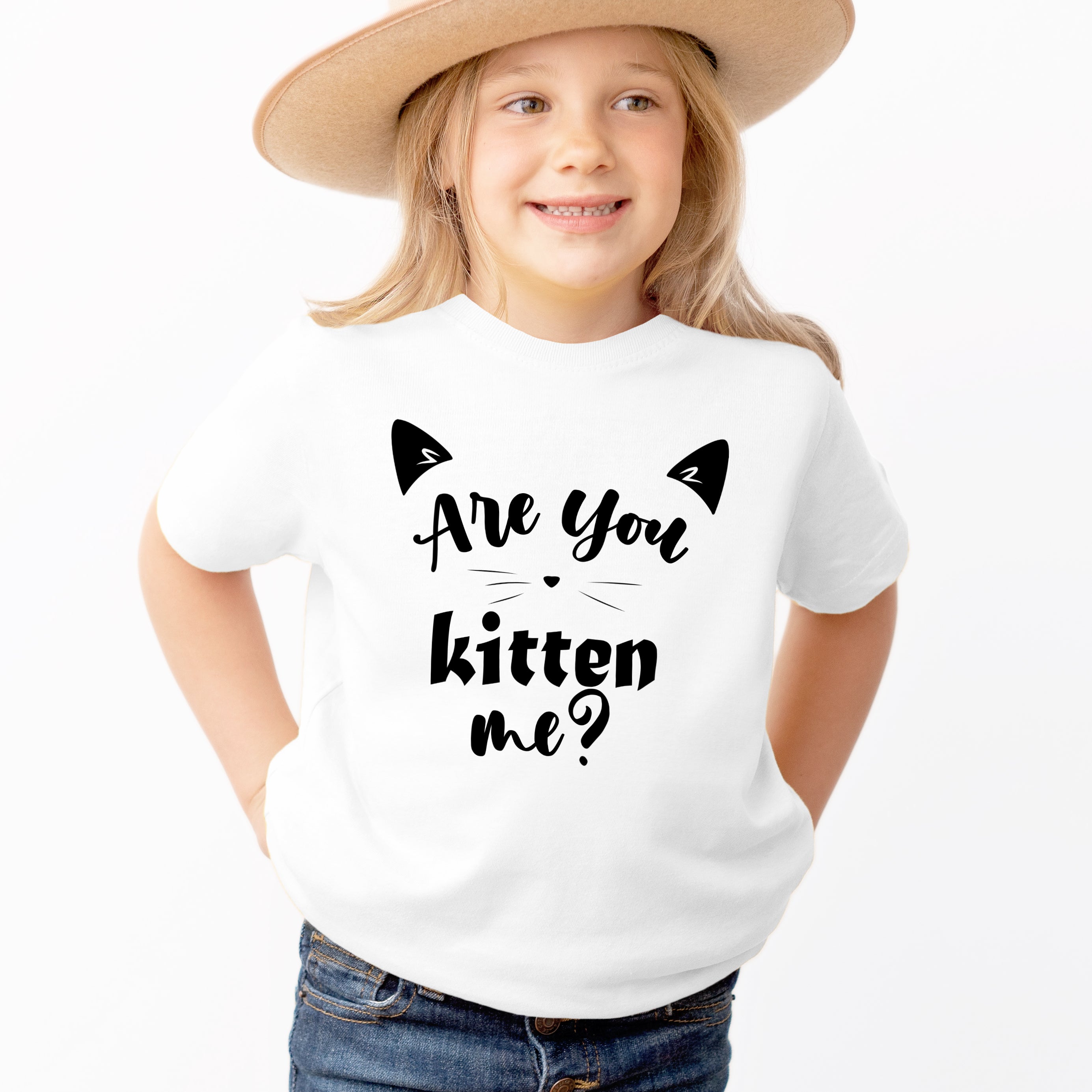 Kids 'Are You Kitten Me?' T-Shirt - Soft Lightweight Cotton Tee
