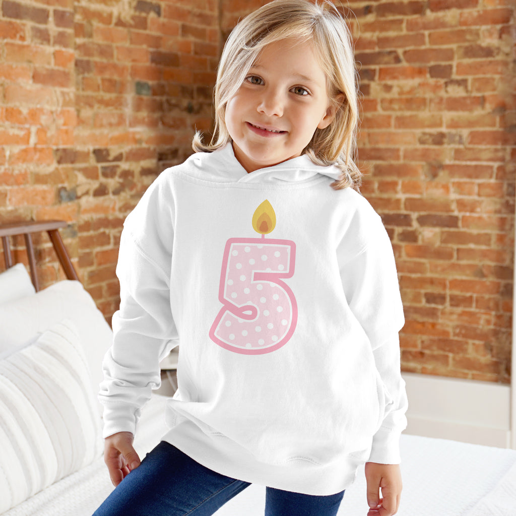 Girls Custom Age Birthday Candle Hoodie 