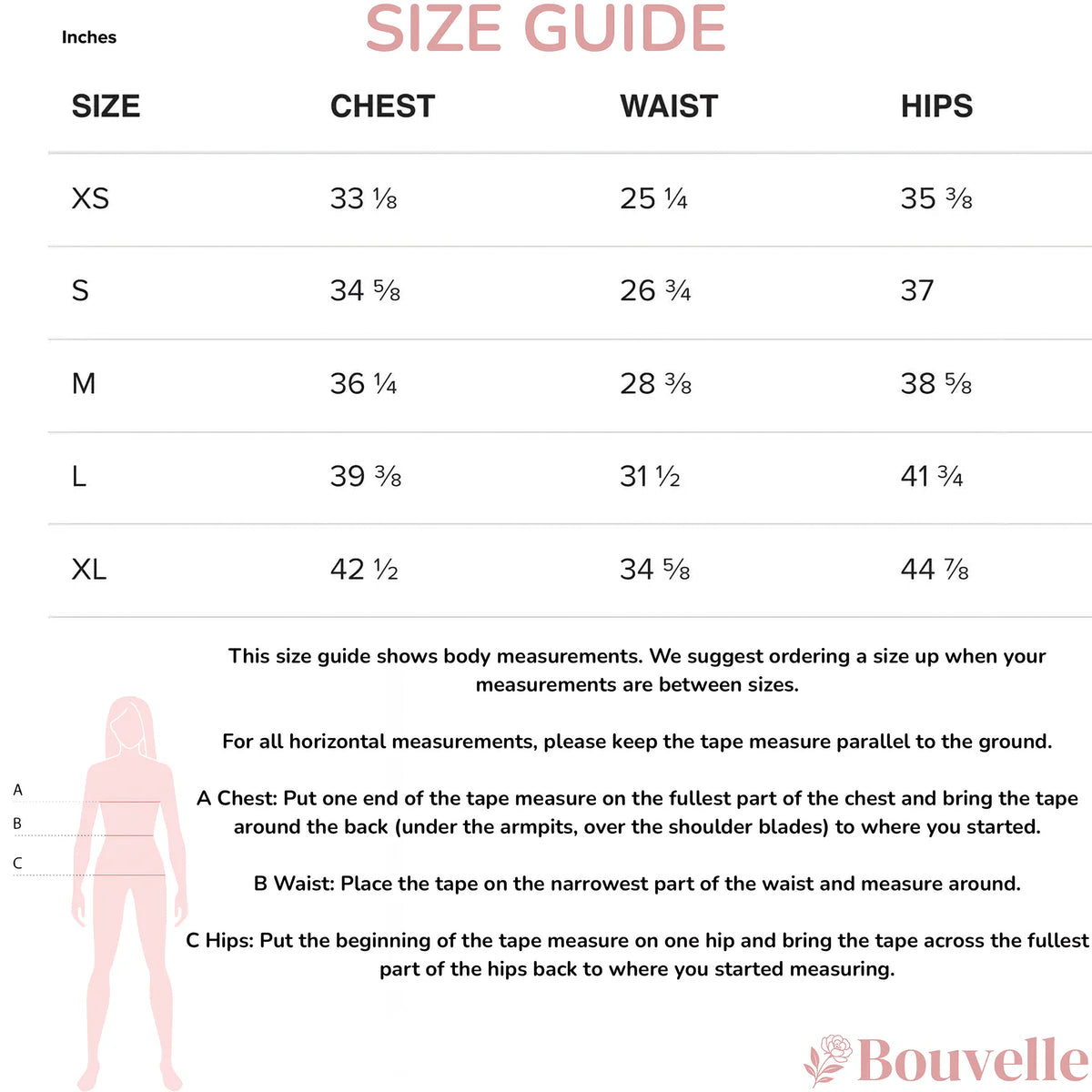 Size guide for Women's Soft Yellow Bodycon Dress – Buttery Soft Fit With UPF 50+ Sun Protection