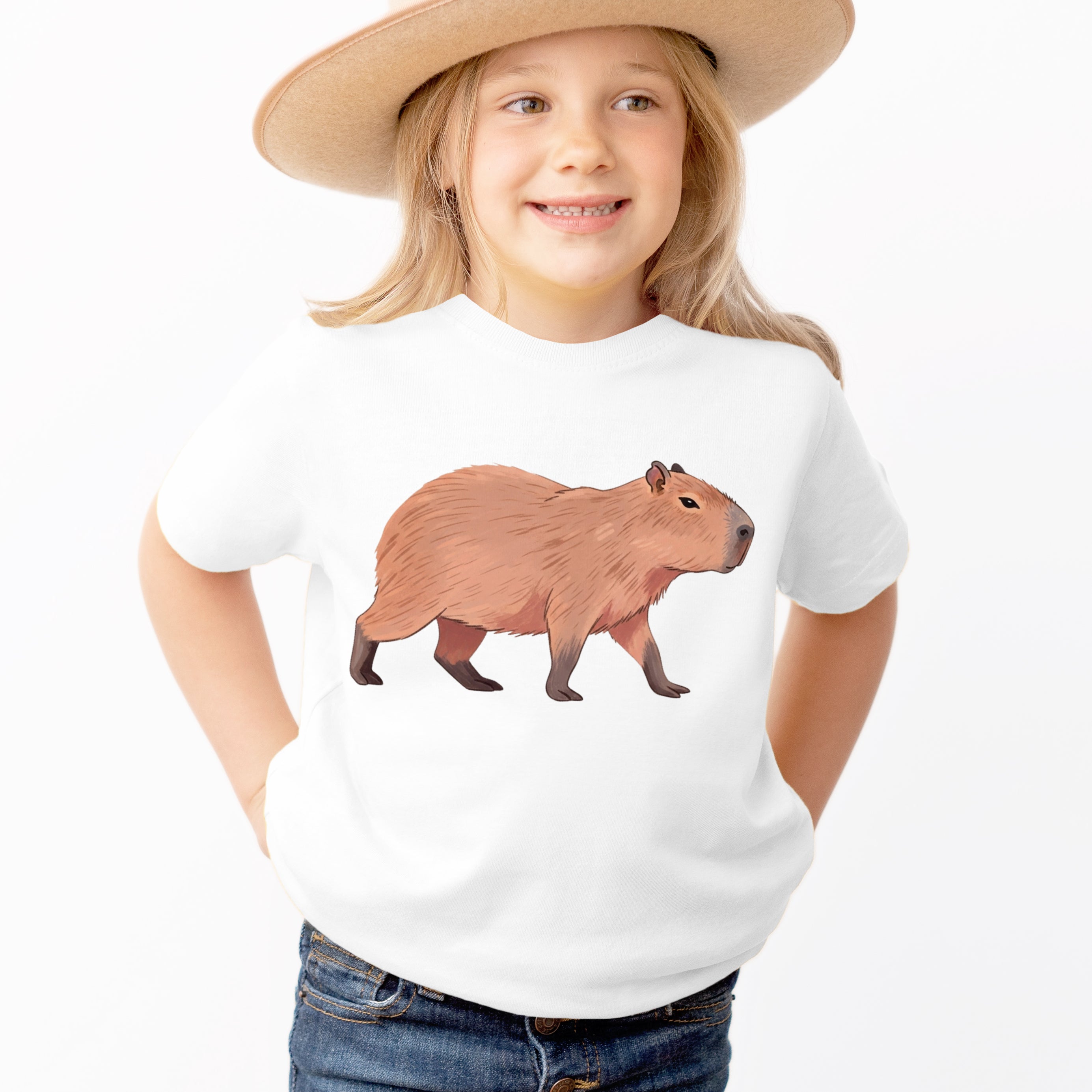 Kids Capybara T-Shirt - Soft Lightweight Cotton Tee