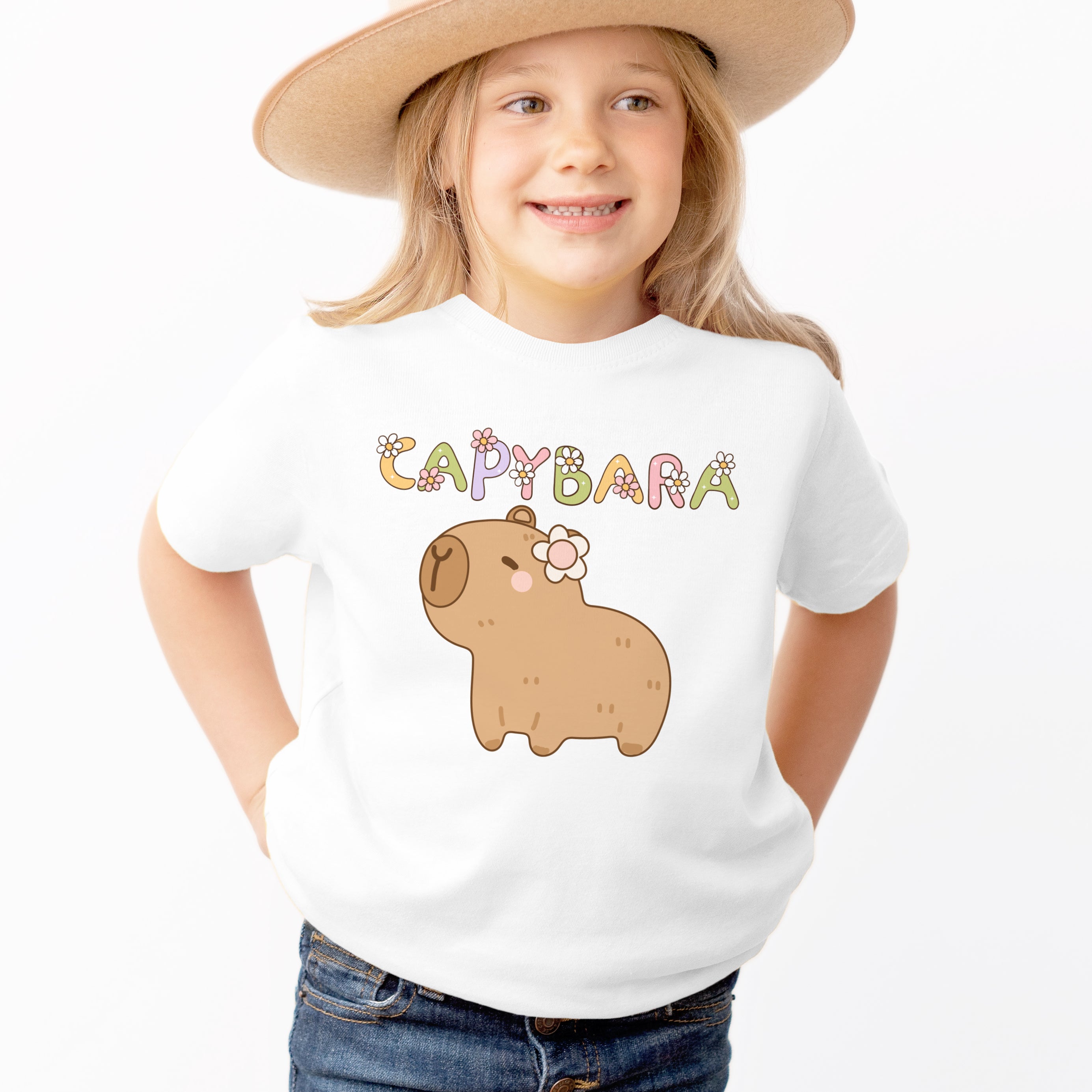Kids Capybara T-Shirt - Soft Lightweight Cotton Tee