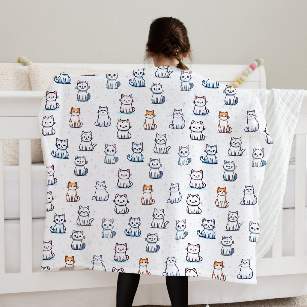 Girls Cat Pattern Blanket