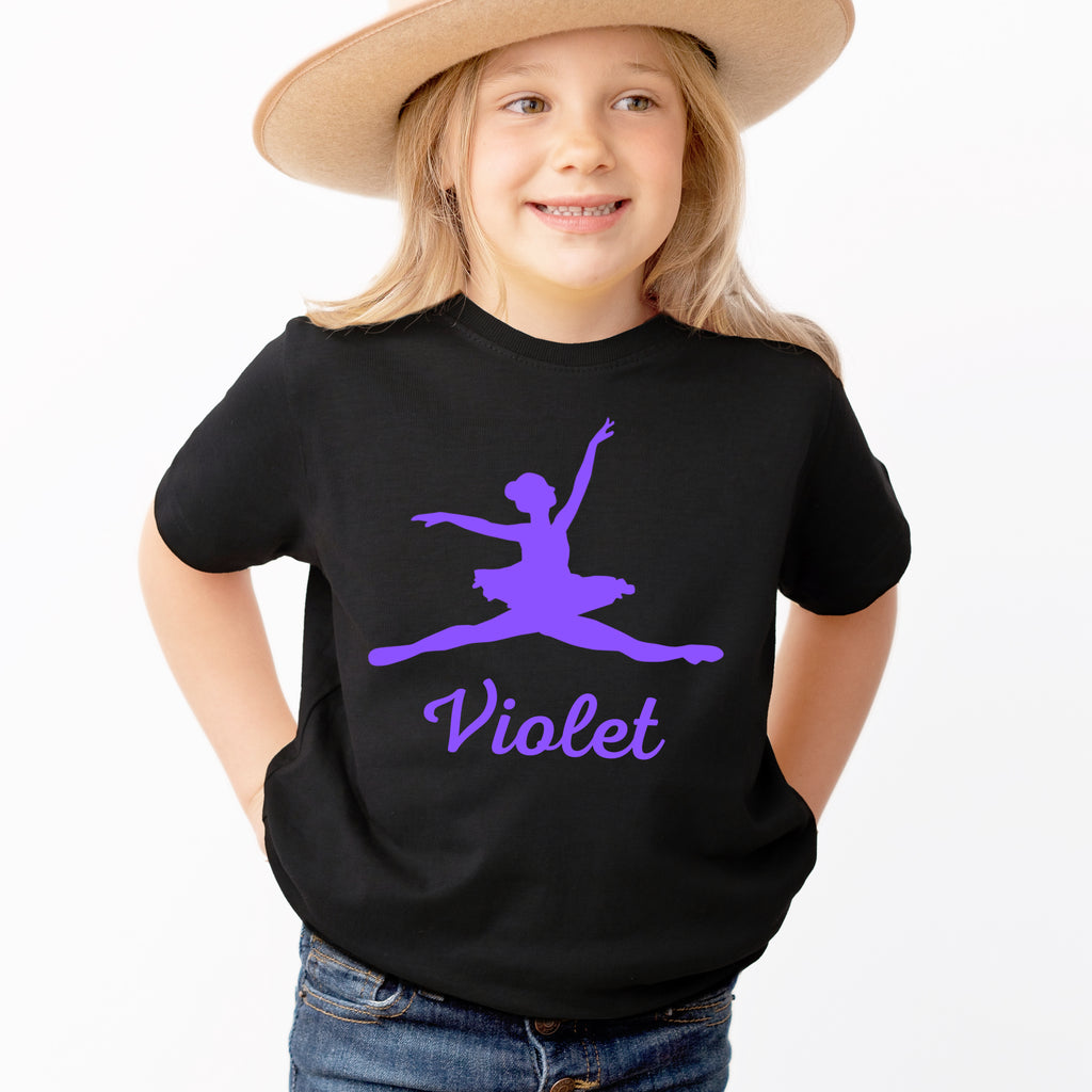 Girls Personalized Ballet T-Shirt - Soft Lightweight Cotton Tee