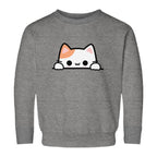 Girls Peeking Cat Sweatshirt – Cozy, Adorable, and Perfect for Everyday Fun