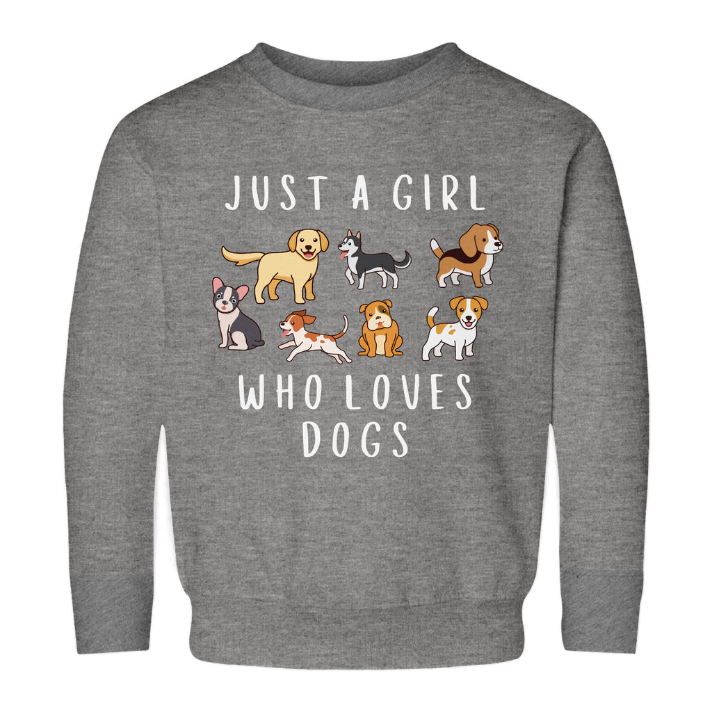 Girls 'Just A Girl Who Loves Dogs' Cozy Sweatshirt – Fun & Comfortable Pullover For Dog-Loving Kids