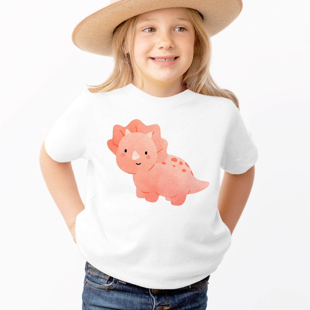 Kids Triceratops T-Shirt - Soft Lightweight Cotton Tee