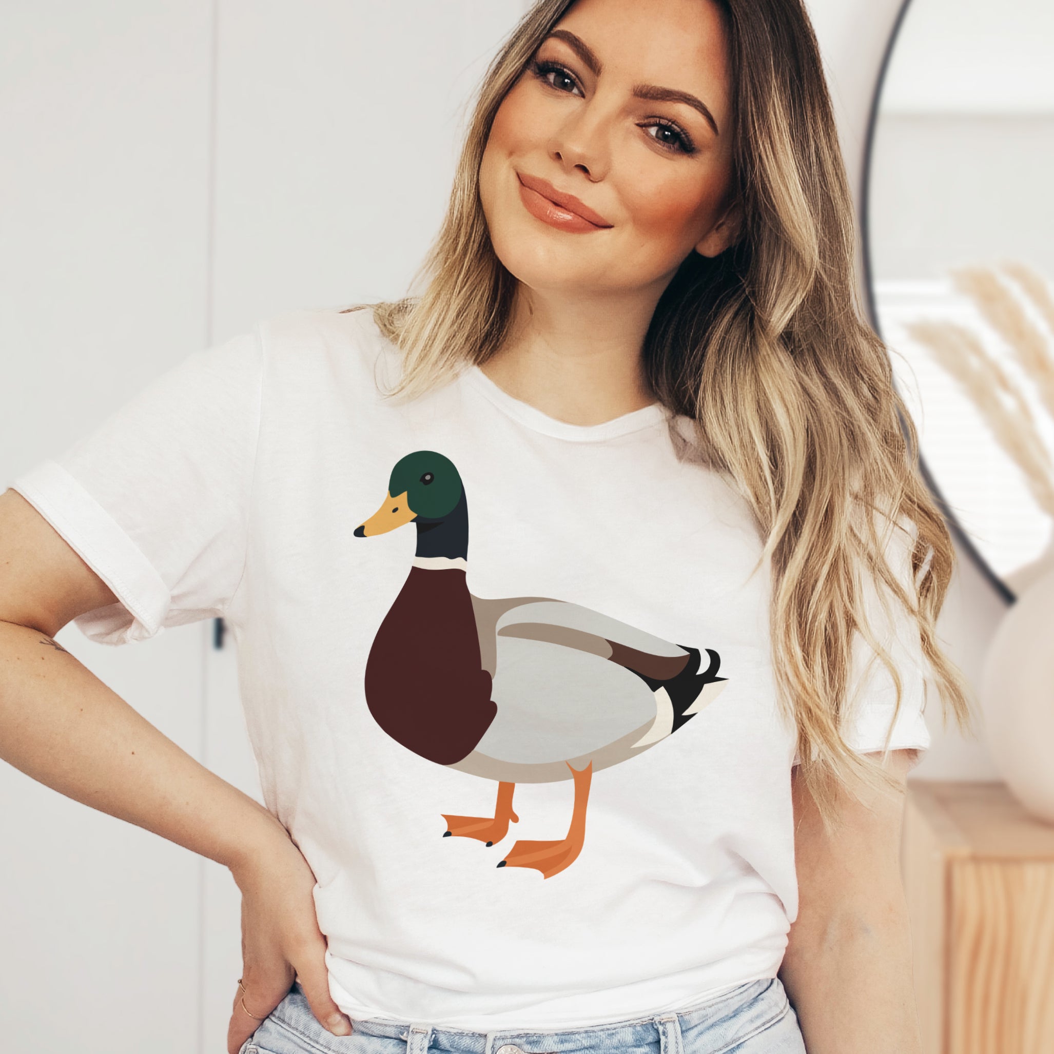 Mallard Duck Graphic T-Shirt - Soft Lightweight Cotton Pre-Shrunk Tee