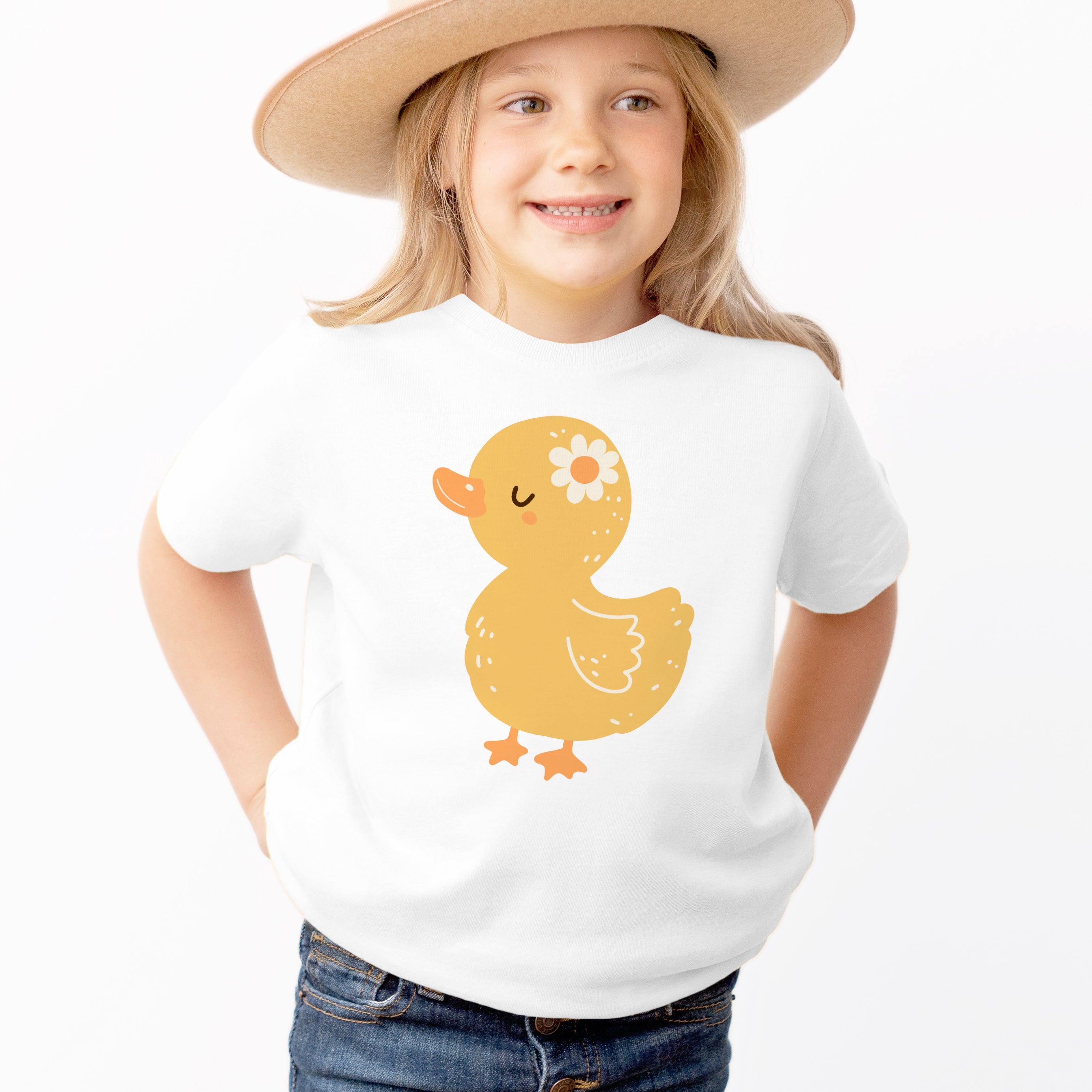 Kids Cute Duck T-Shirt - Soft Lightweight Cotton Tee