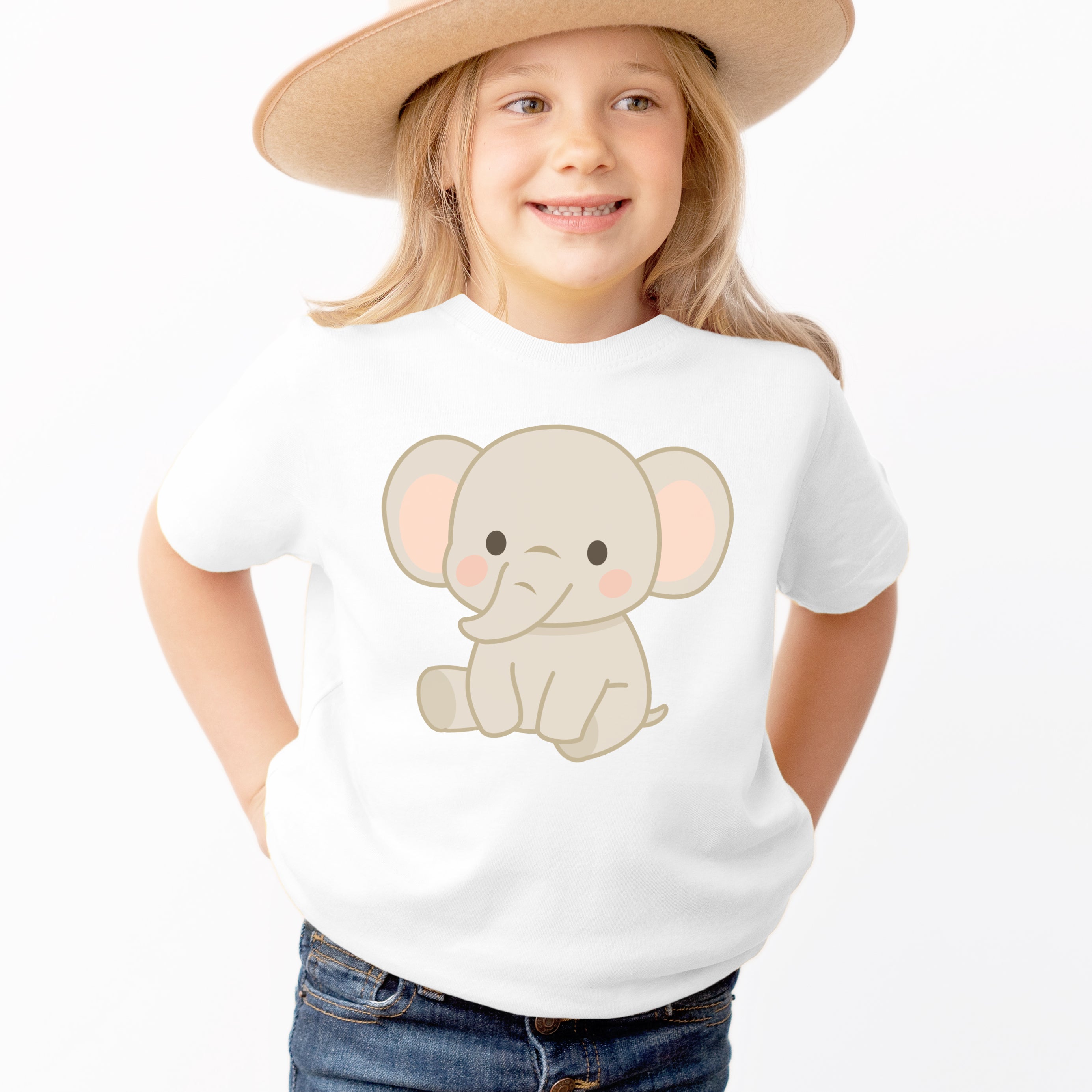 Kids Baby Elephant T-Shirt - Soft Lightweight Cotton Tee