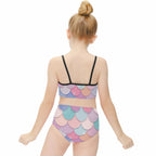 Girls Rainbow Mermaid Two Piece Quick Drying Swimsuit