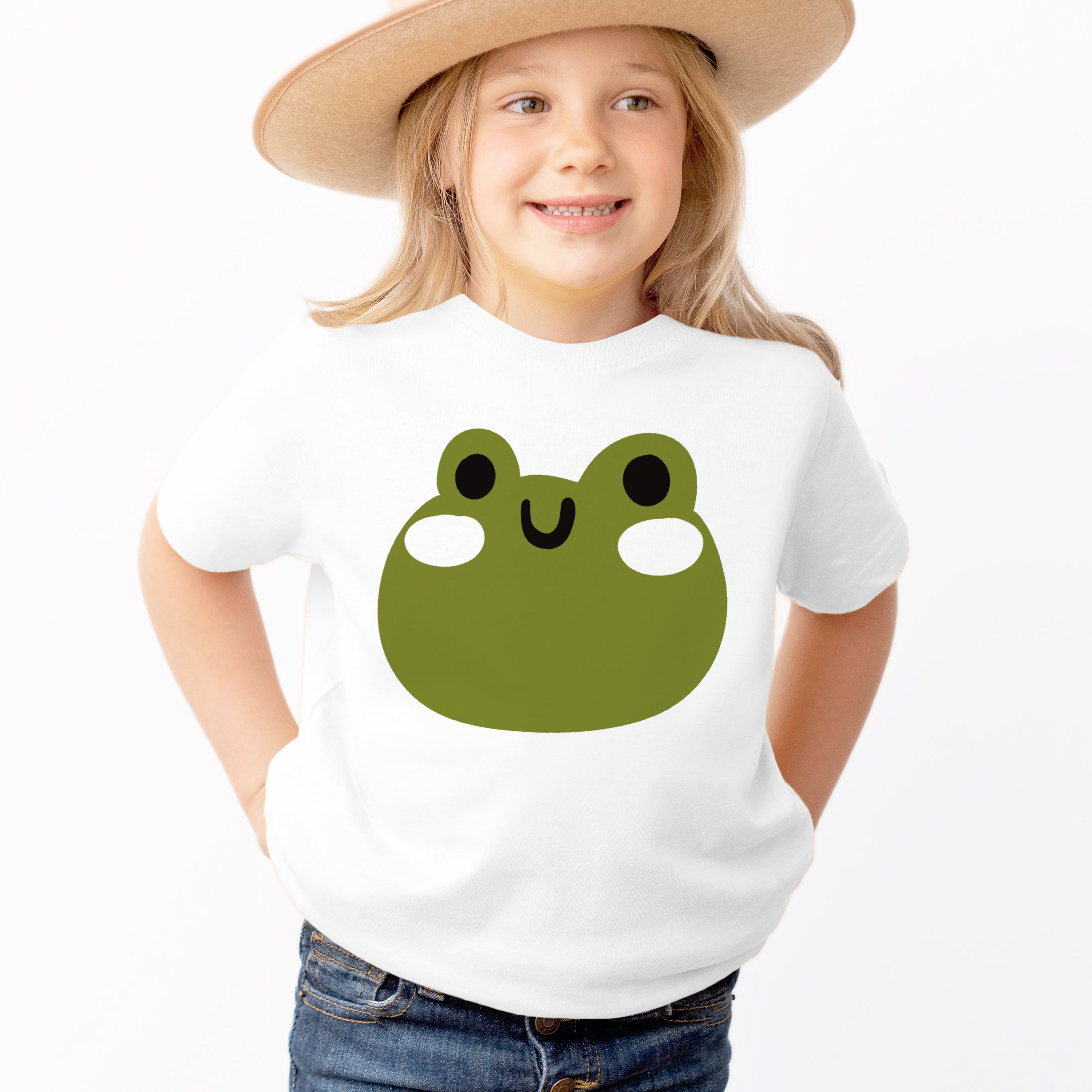 Kids Green Frog T-Shirt - Soft Lightweight Cotton Tee